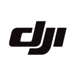 Logo officiel de la marque DJI, spécialiste des drones, caméras d'action et stabilisateurs.